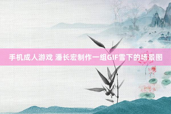 手机成人游戏 潘长宏制作一组GIF雪下的场景图