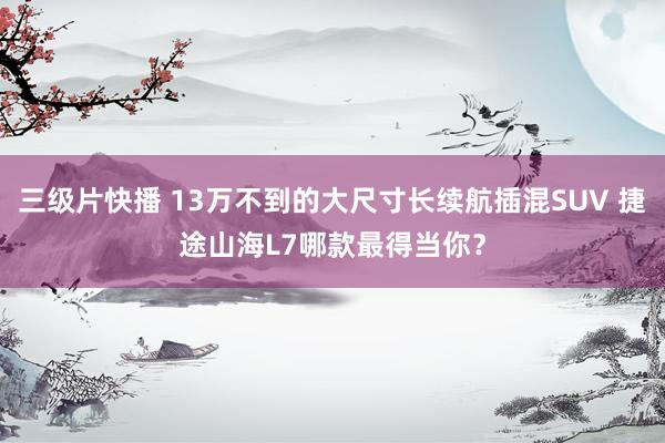 三级片快播 13万不到的大尺寸长续航插混SUV 捷途山海L7哪款最得当你？