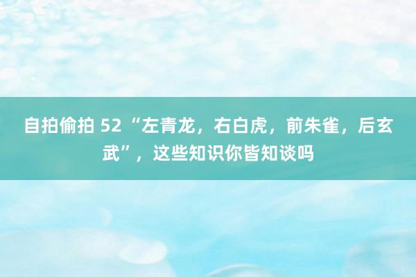 自拍偷拍 52 “左青龙，右白虎，前朱雀，后玄武”，这些知识你皆知谈吗