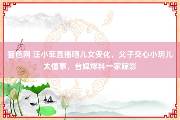 猫色网 汪小菲直播晒儿女变化，父子交心小玥儿太懂事，台媒爆料一家踪影