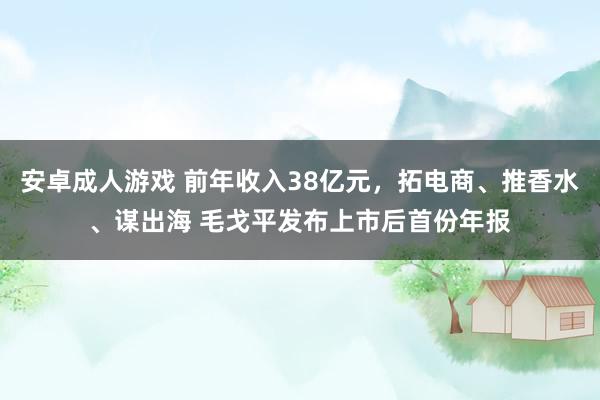 安卓成人游戏 前年收入38亿元，拓电商、推香水、谋出海 毛戈平发布上市后首份年报