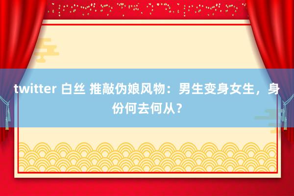 twitter 白丝 推敲伪娘风物：男生变身女生，身份何去何从？
