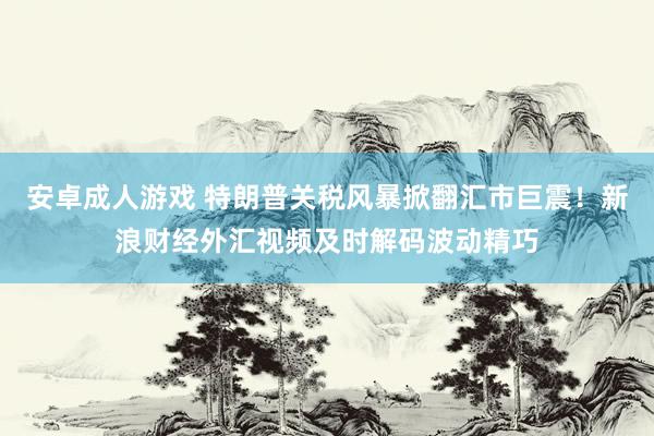安卓成人游戏 特朗普关税风暴掀翻汇市巨震！新浪财经外汇视频及时解码波动精巧