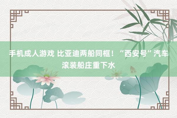 手机成人游戏 比亚迪两船同框！“西安号”汽车滚装船庄重下水