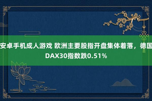 安卓手机成人游戏 欧洲主要股指开盘集体着落，德国DAX30指数跌0.51%