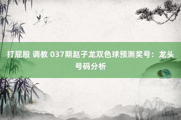 打屁股 调教 037期赵子龙双色球预测奖号：龙头号码分析
