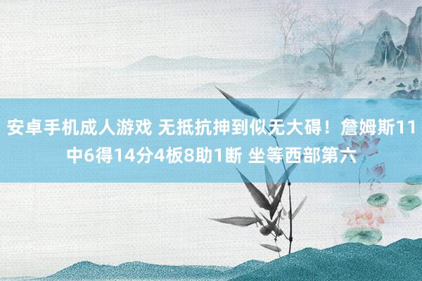 安卓手机成人游戏 无抵抗抻到似无大碍！詹姆斯11中6得14分4板8助1断 坐等西部第六