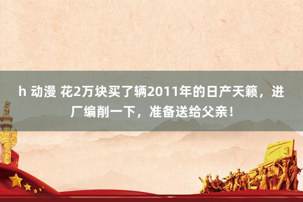 h 动漫 花2万块买了辆2011年的日产天籁，进厂编削一下，准备送给父亲！