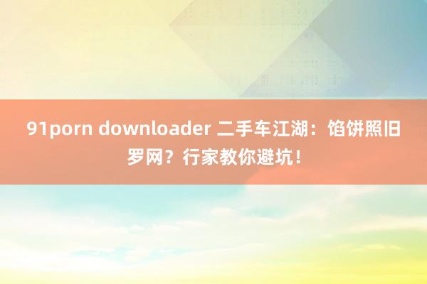 91porn downloader 二手车江湖：馅饼照旧罗网？行家教你避坑！