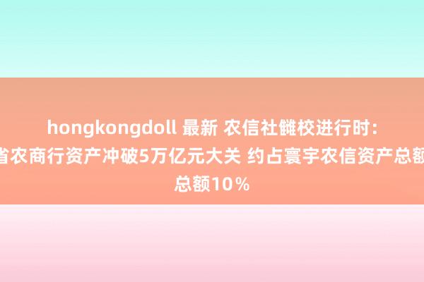 hongkongdoll 最新 农信社雠校进行时：江苏省农商行资产冲破5万亿元大关 约占寰宇农信资产总额10％