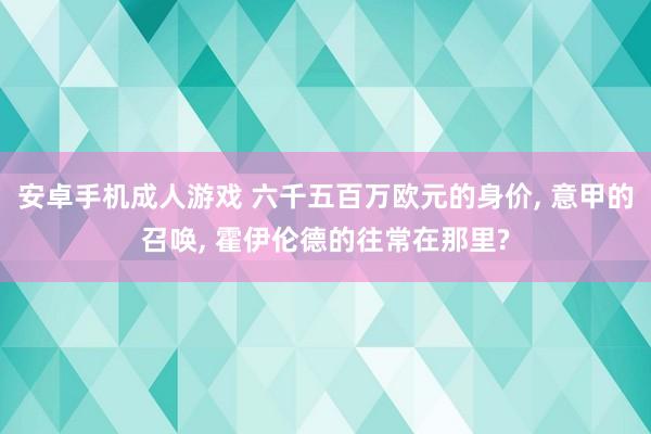 安卓手机成人游戏 六千五百万欧元的身价， 意甲的召唤， 霍伊伦德的往常在那里?