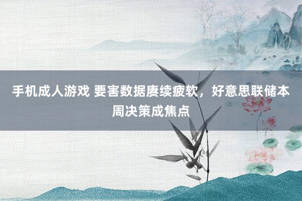 手机成人游戏 要害数据赓续疲软，好意思联储本周决策成焦点